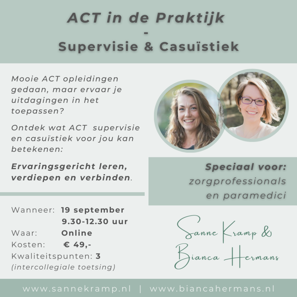ACT in de praktijk - supervisie & casuïstiek